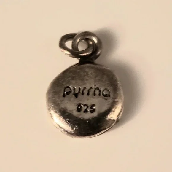 Retired Pyrrha Optimism 925 Sterling Silver Anchor Pendant Charm Talisman Disc - Picture 3 of 3